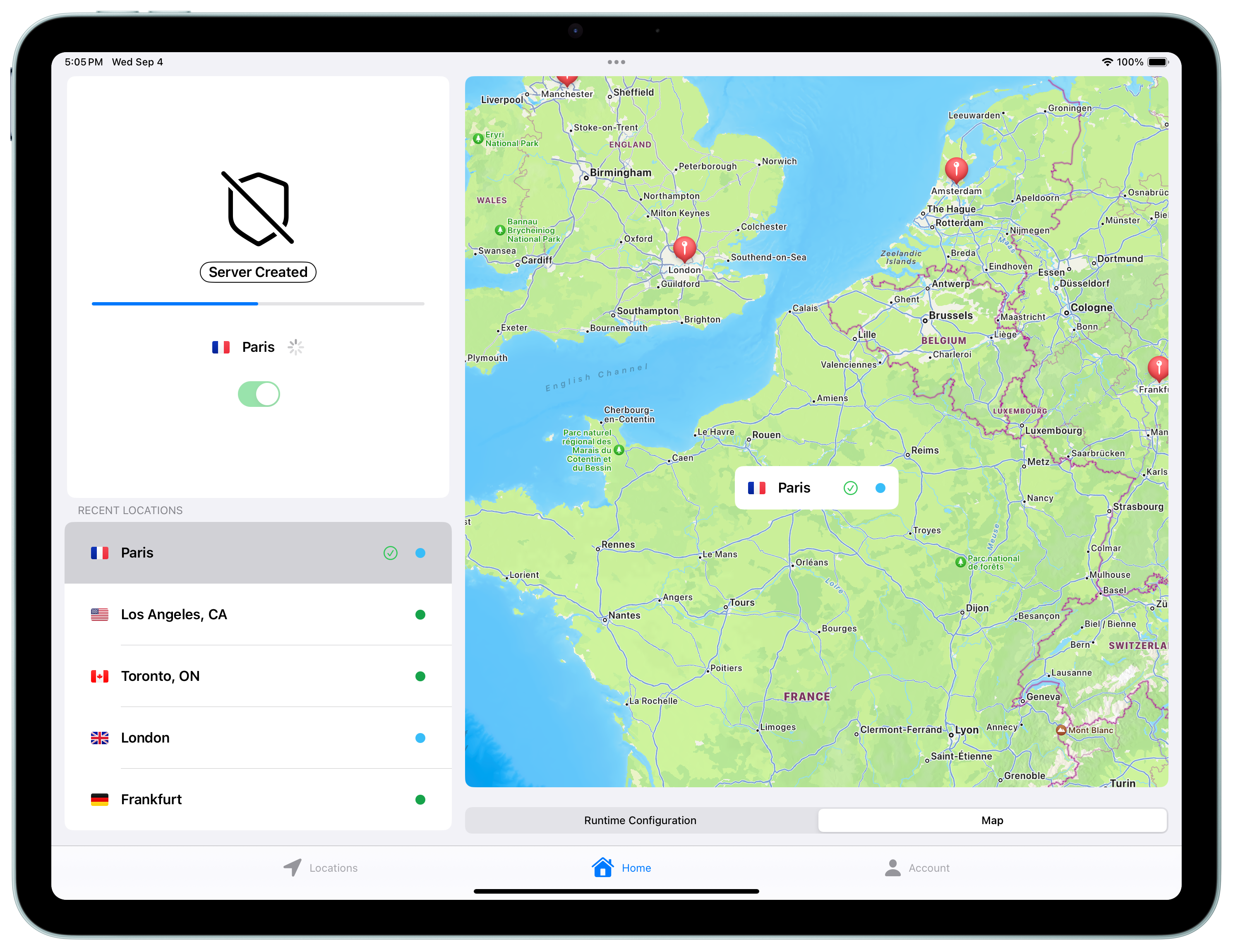 Washington D.C. VPN on iPad